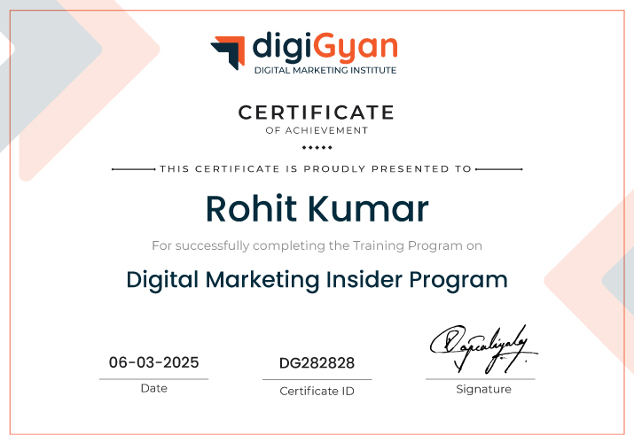 digiGyan Certificate